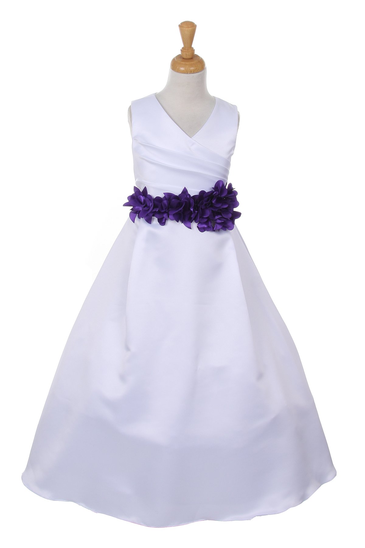 purple flower sash